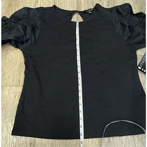 Broadway Short Sleeve Top Black Large New - Picture 6 of 9